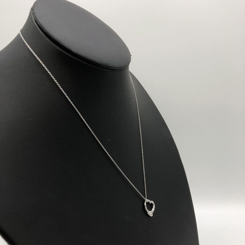 Tiffany & Co Tiffany & Co Necklace 44cm (1732in) Open Heart Platinum 950 Ladies