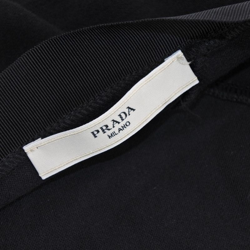Prada Long Sleeve Rayon And Nylon NERO Black Women's Tunic