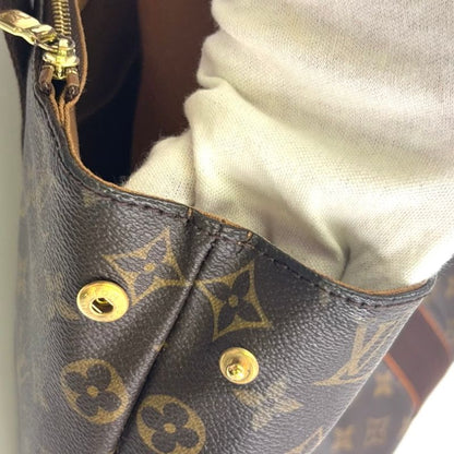 Louis Vuitton Cabas Bobol Damier Ebene Damier Ebene Leather × PVC Brown Tote