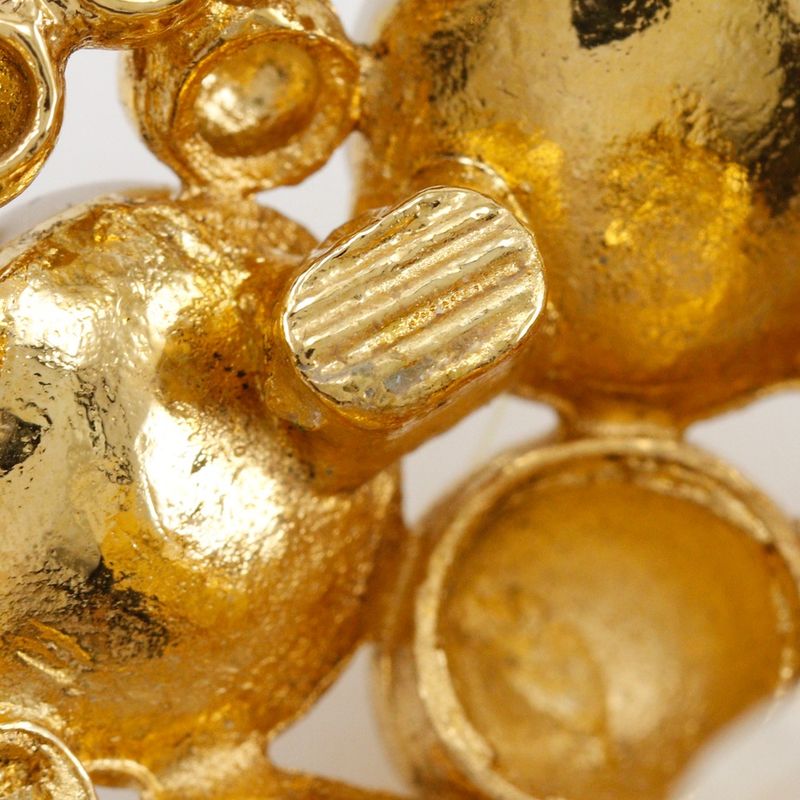 Chanel Vintage Gold Plated And Faux Pearl 25 Ladies 54.3g Earring