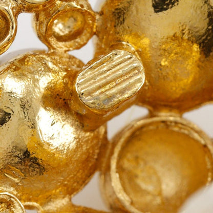 Chanel Vintage Gold Plated And Faux Pearl 25 Ladies 54.3g Earring