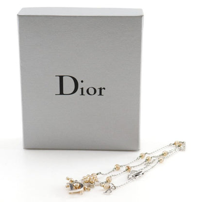 [dior] Christian Dior Star Motif Metal Silver Ladies 7.3g Necklace