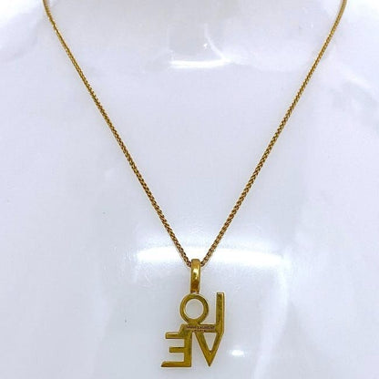 Saint Laurent LOVE Necklace Gold 669087y1500 Excellent Condition