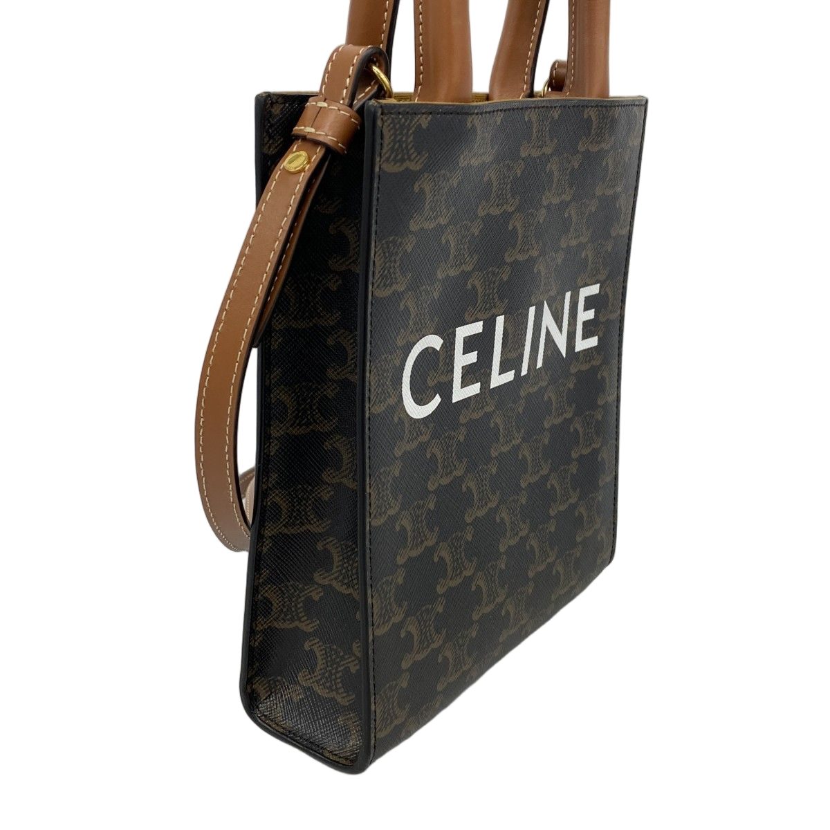 Celine Handbag Triomphe Vertical Cover Brown — view 2