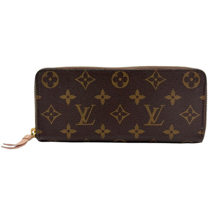 Louis Vuitton Portefeuille Clemence Monogram Rose Velours Leather Brown Light