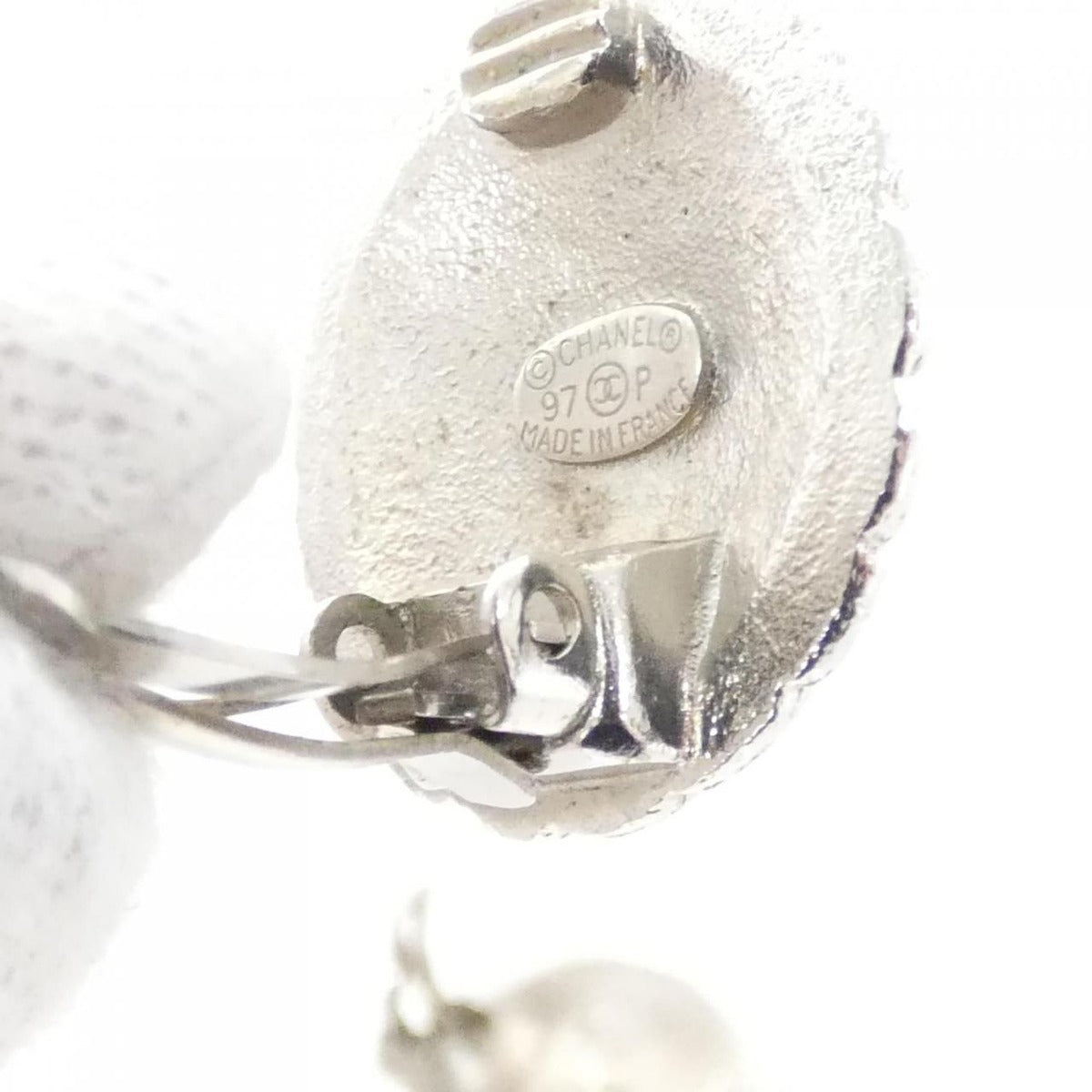 Chanel Vintage Earrings Silver — view 6