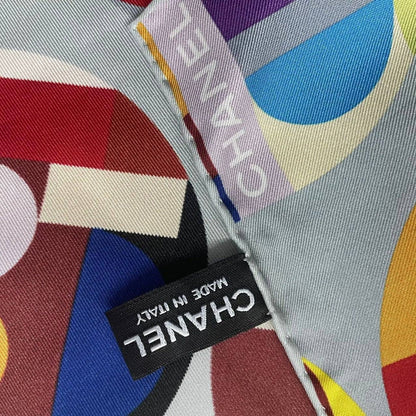Chanel Super Large Scarf Multicolor CC Logo — view 8