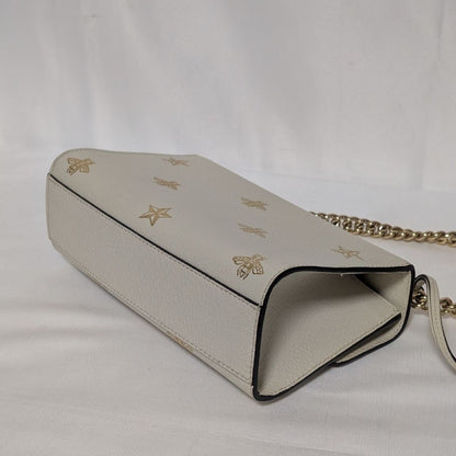 Gucci Leather Bi Star White Padlock Chain Shoulder Bag — view 3