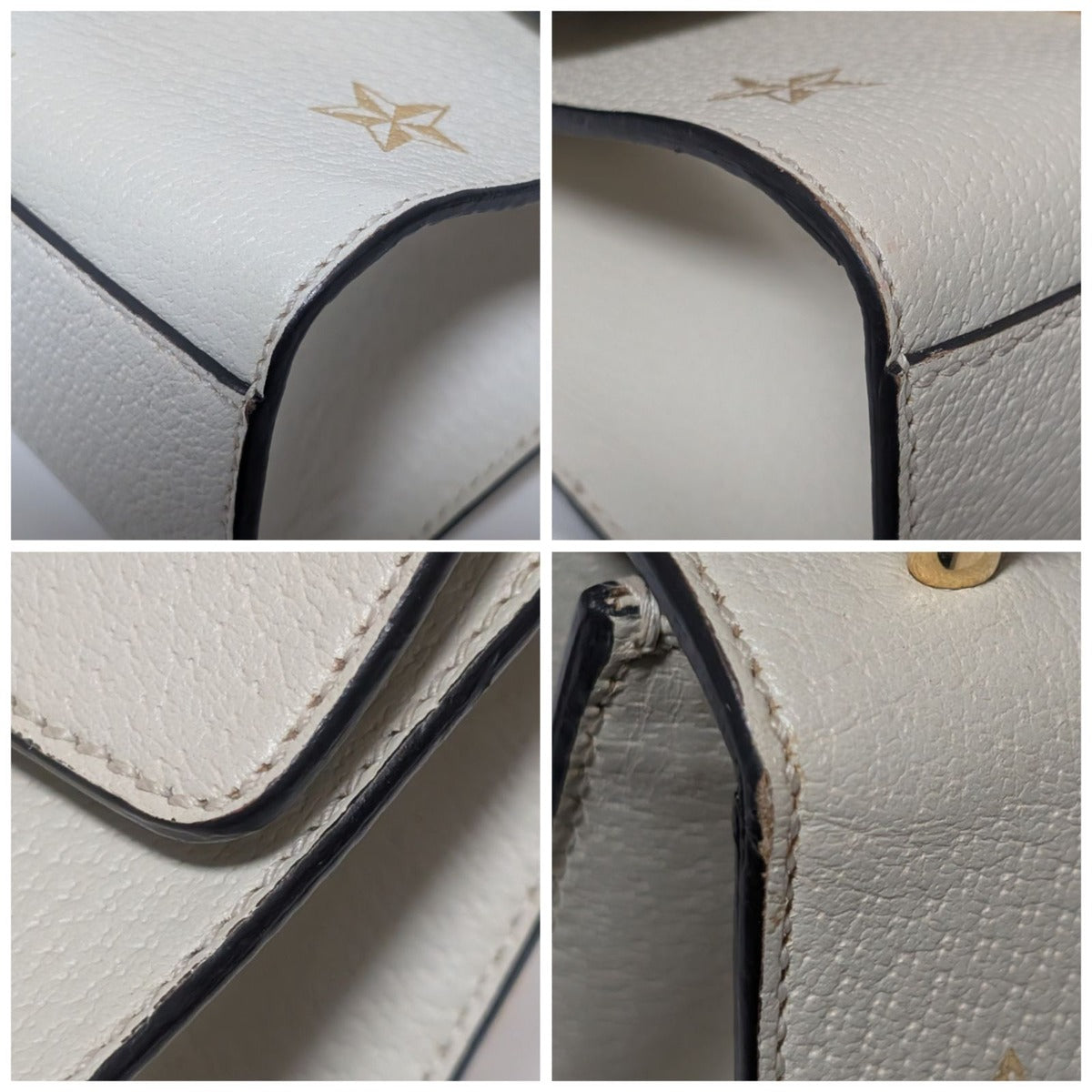 Gucci Leather Bi Star White Padlock Chain Shoulder Bag — view 6
