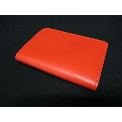 Celine Leather L-shaped Zipper Coin Purse Orange — view 2