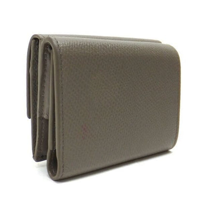 Celine Small Trifold Wallet Leather Gray Gold — view 2