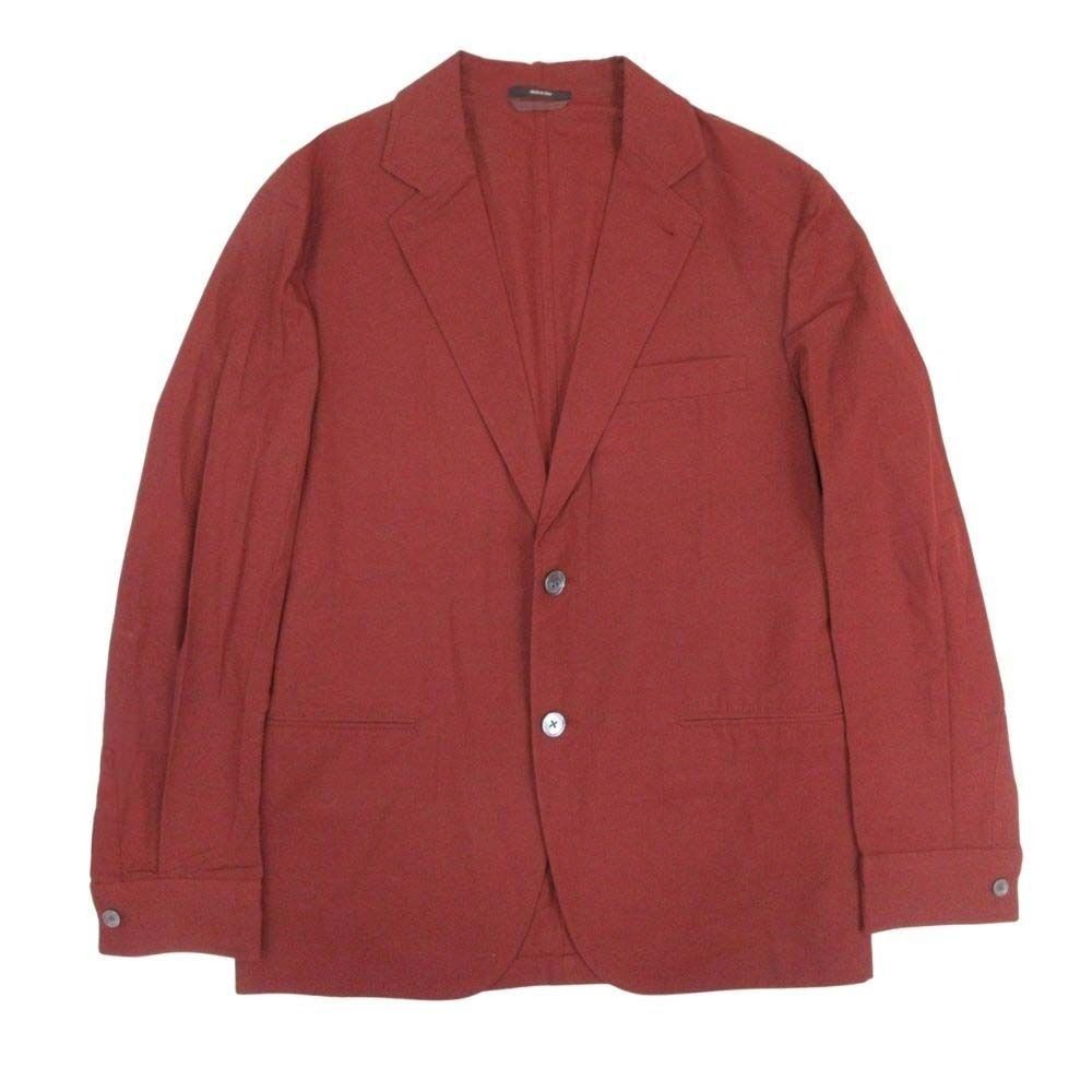 Hermes Cotton Linen Blend Tailored Jacket Single 2 Button Bra 48 Bordeaux
