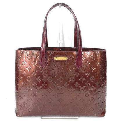 Louis Vuitton Handbag Wilshire Mm Monogram Vernis Canvas Rouge Fauvist Purple