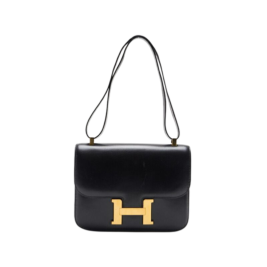 Hermes Constance 23 Shoulder Bag Box Calf Black With Gold Hardware Shoulder Bag