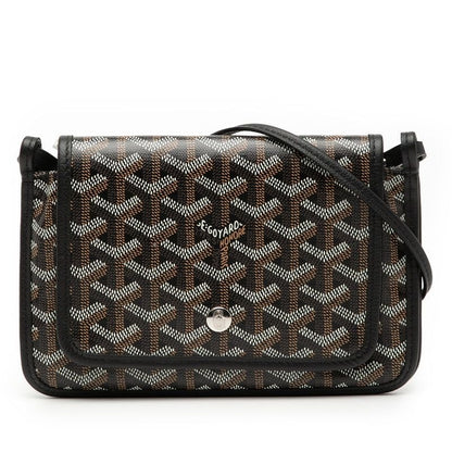 Goyard Plumet Shoulder Bag Pouch Wallet Black Multicolor Leather