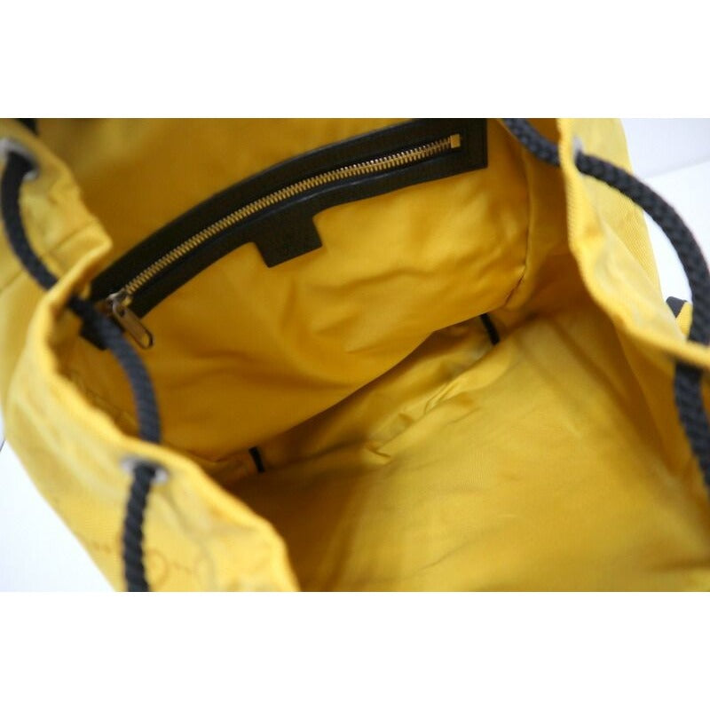 Gucci Off the Grid Backpack Yellow Black Nylon Leather — view 6
