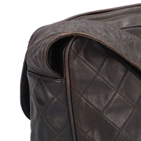 Chanel Flap Matelasse Shoulder Bag Leather Black Women Chanel