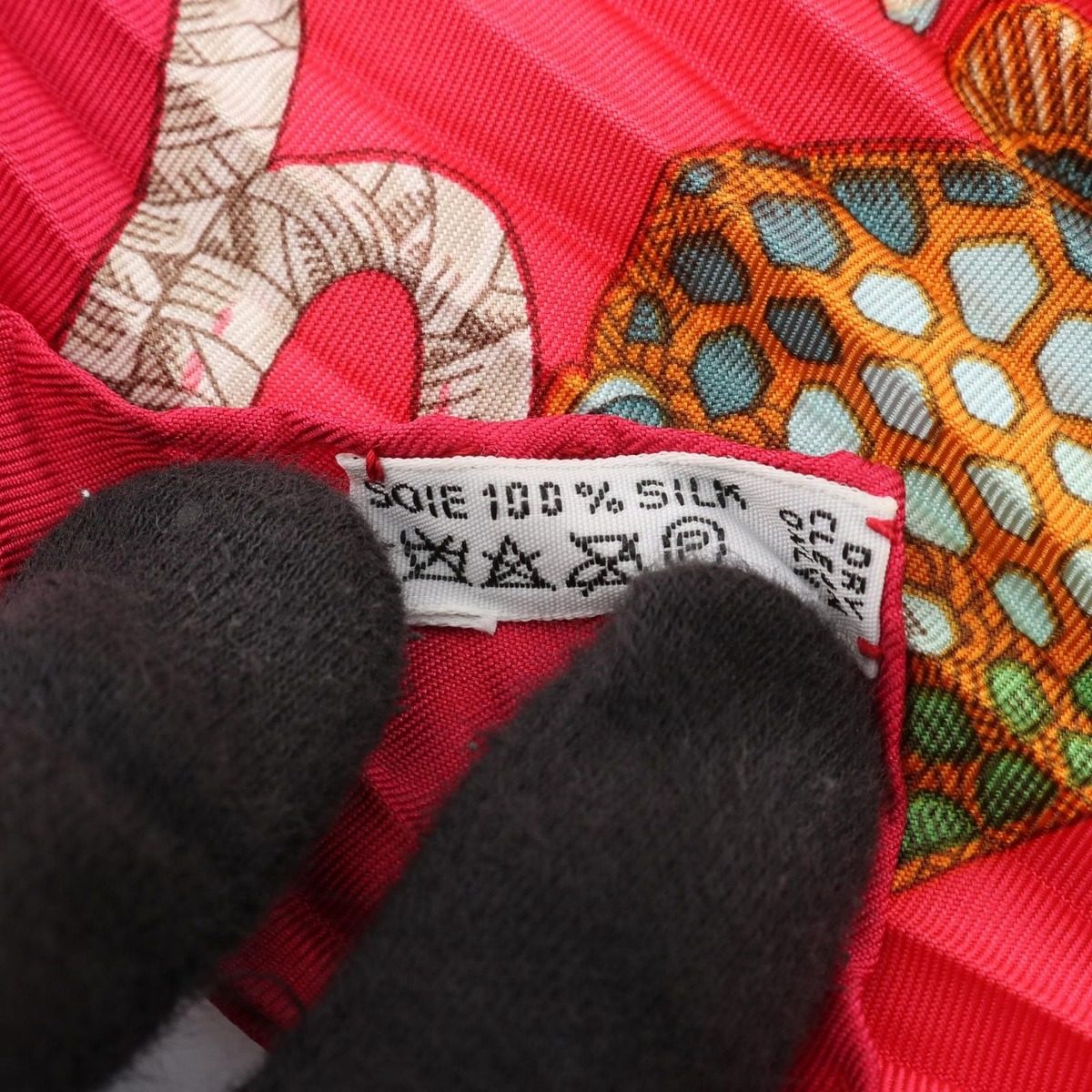 Hermes Scarf Carre Plisse Grands Fonds Silk — view 3
