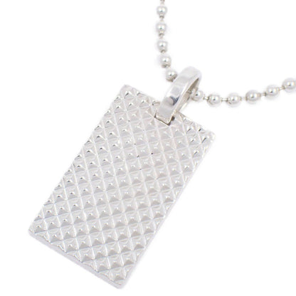 Tiffany & Co. Diamond Point Square Plate Ball Chain Necklace