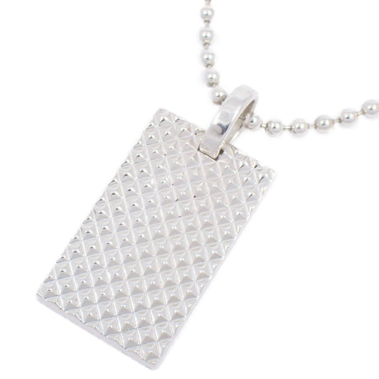 Tiffany & Co. Diamond Point Square Plate Ball Chain Necklace