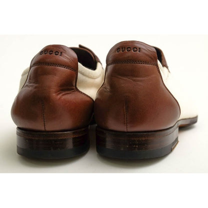 Gucci Shoes Business Men Cotton Canvas Leather Off White — view 4