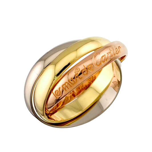 Cartier Trinity Medium MM 51 Ring 18k Yellow Gold WG PG 750