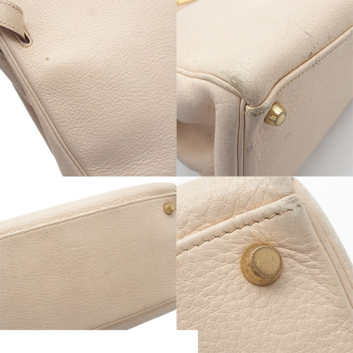 Hermes Kelly 32 Beige Gold Togo Retourne 2-Way Shoulder Bag — view 6
