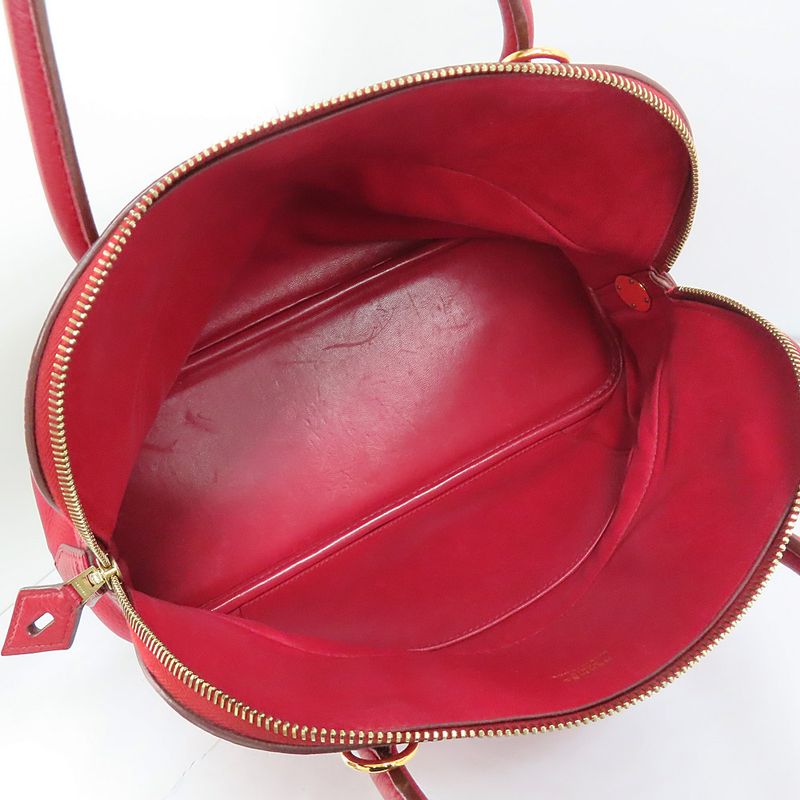 Hermes Bolide 31 Rouge Taurillon Handbag Shoulder Bag Gold Hardware K