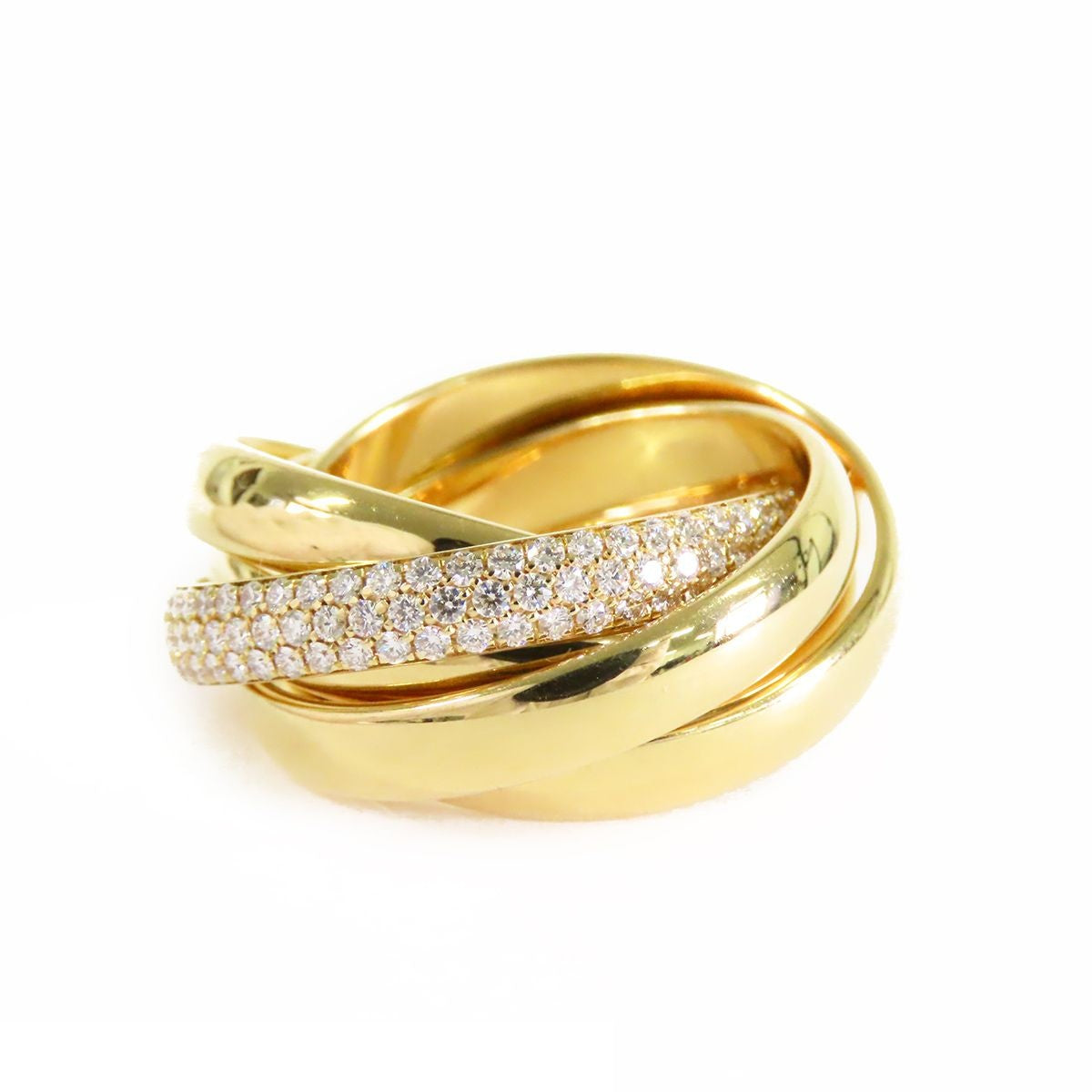 Tiffany & Co Paloma Melody Band Ring Yellow Gold 18K Diamond — view 2