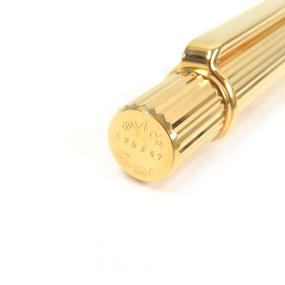 Cartier Must De Cartier Ballpoint Pen With Stripes Gold With Case Made In