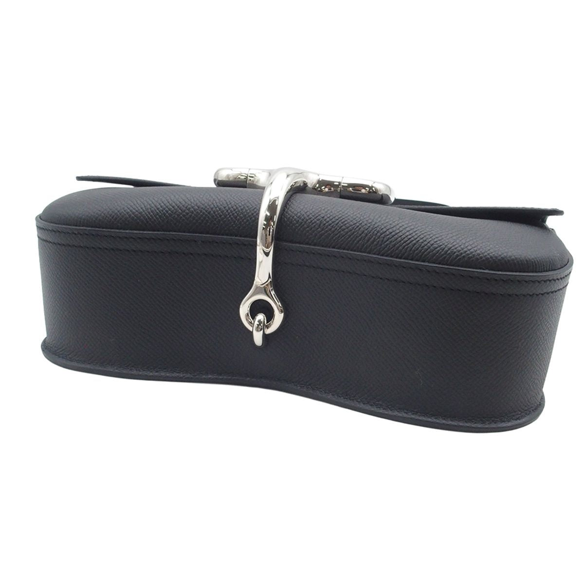 Hermes Della Cavalleria Elan Black Silver Epsom Shoulder Bag — view 3