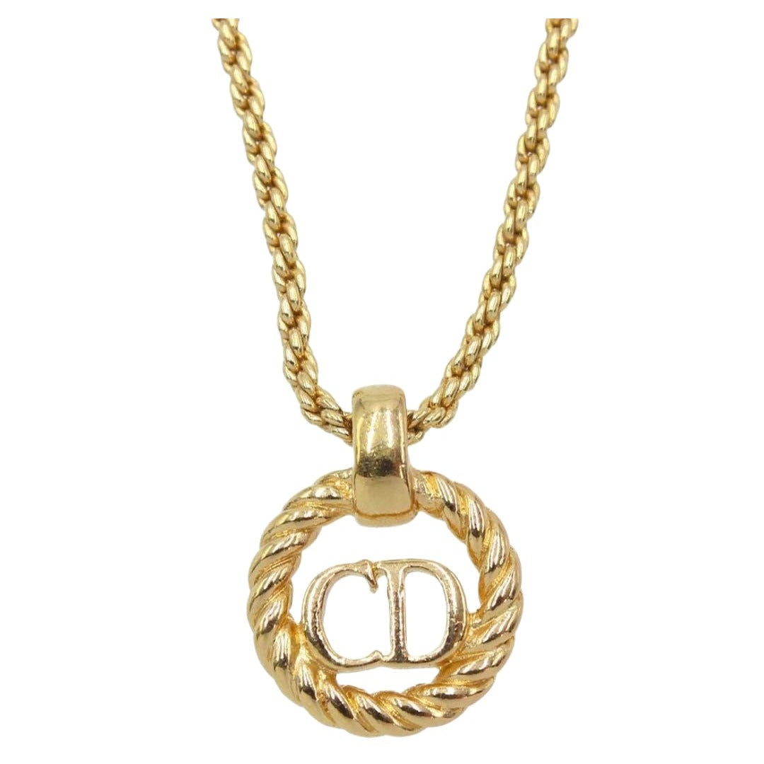 Christian Dior CD Logo Chain Necklace