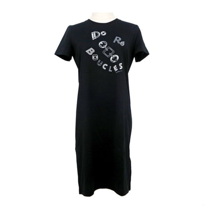 Hermes Micro Dress De Re Bookle 36 BK Black Short Sleeve