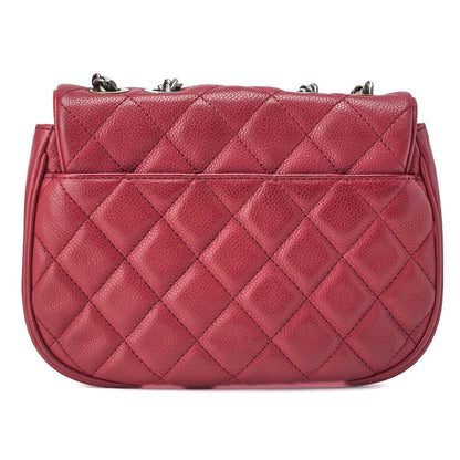 Chanel Shoulder Bag Tote Bag Matelasse Full Flap Chain Shoulder Caviar Skin Red