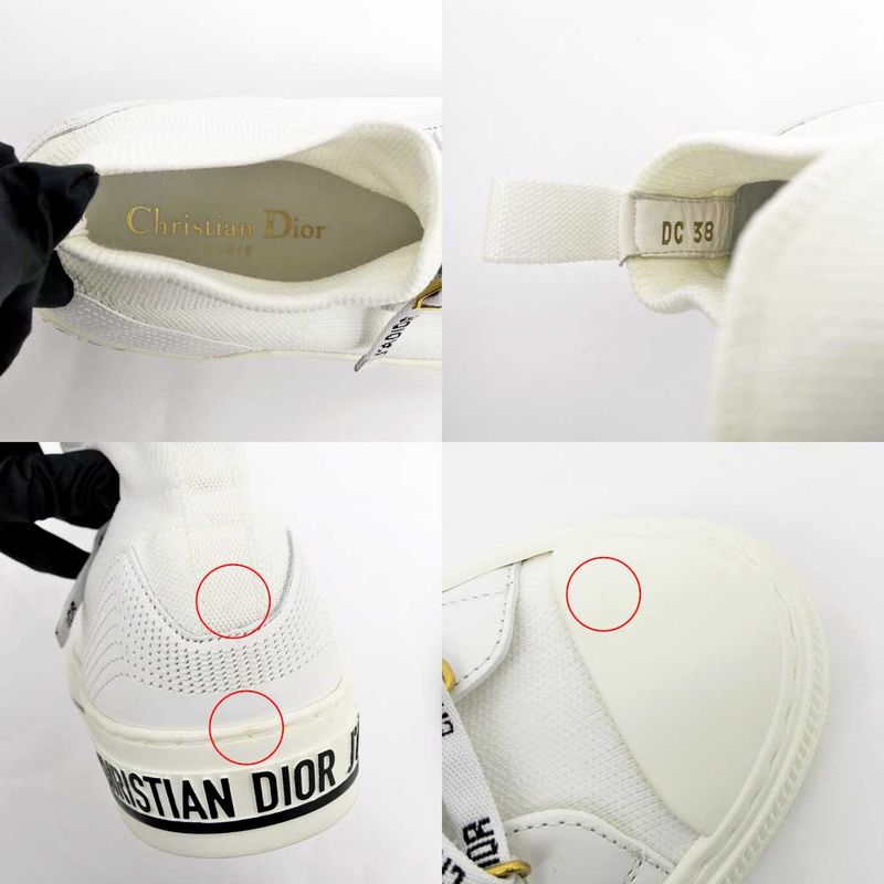 Dior Sneakers - Walk'n Dior White Size 38 Lace Logo Women's Shoes
