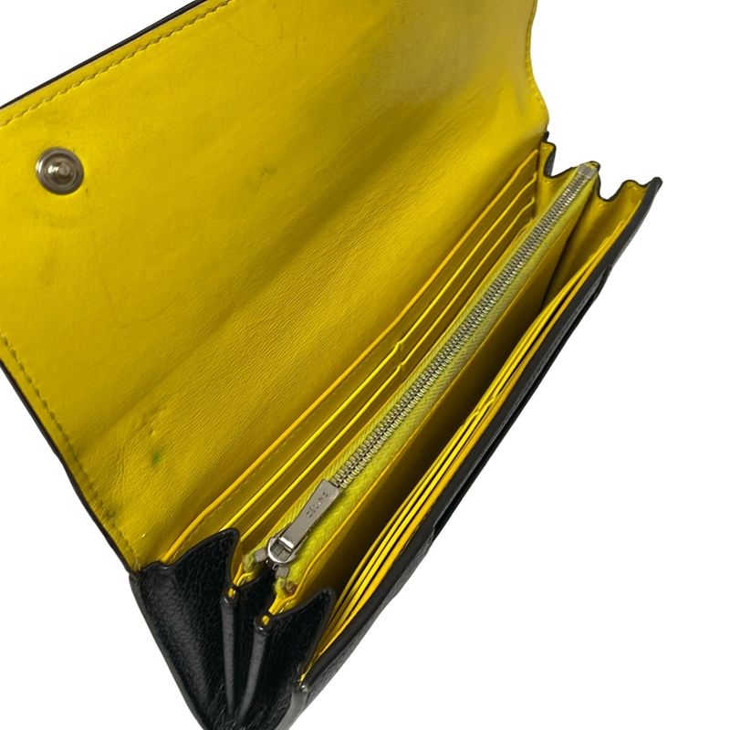 Celine Long Wallet - Black Leather