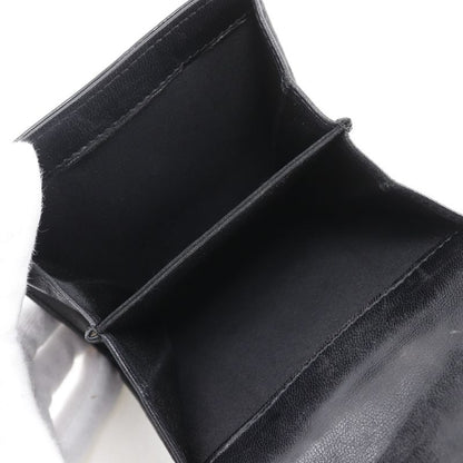 Chanel Icon Line W Hook A37152 Patent Leather Black Ladies Bifold Wallet