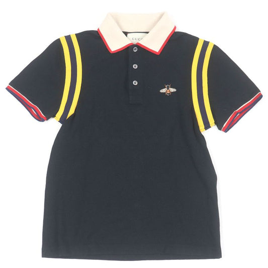 Gucci 500971 Cotton Bee Patch Web Line Short Sleeve Short Sleeve Polo Shirt