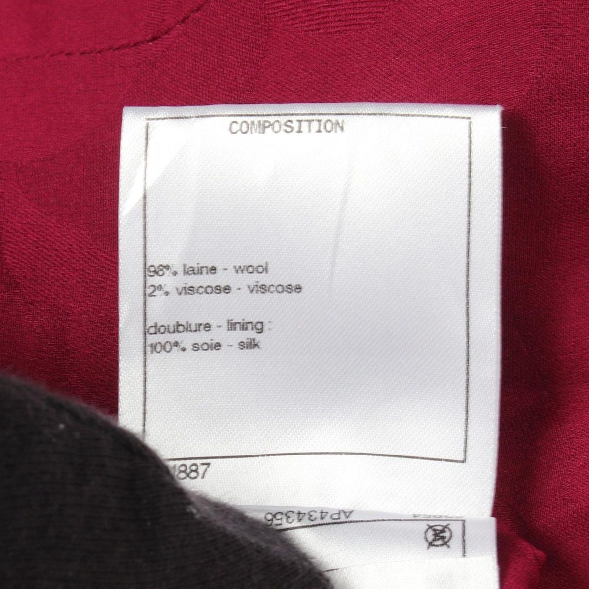 Chanel Collarless Jacket CC Logo Button Tweed Wool — view 5