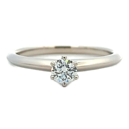Tiffany & Co Solitaire Diamond Ring 52 Platinum