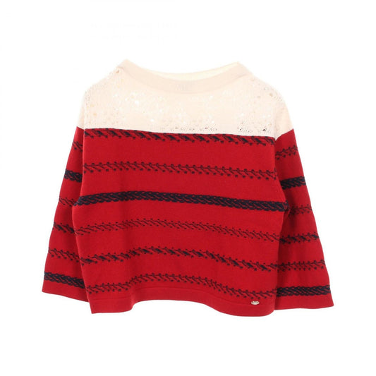 Chanel Knit CC Logo Button Bicolor Cashmere Sweater