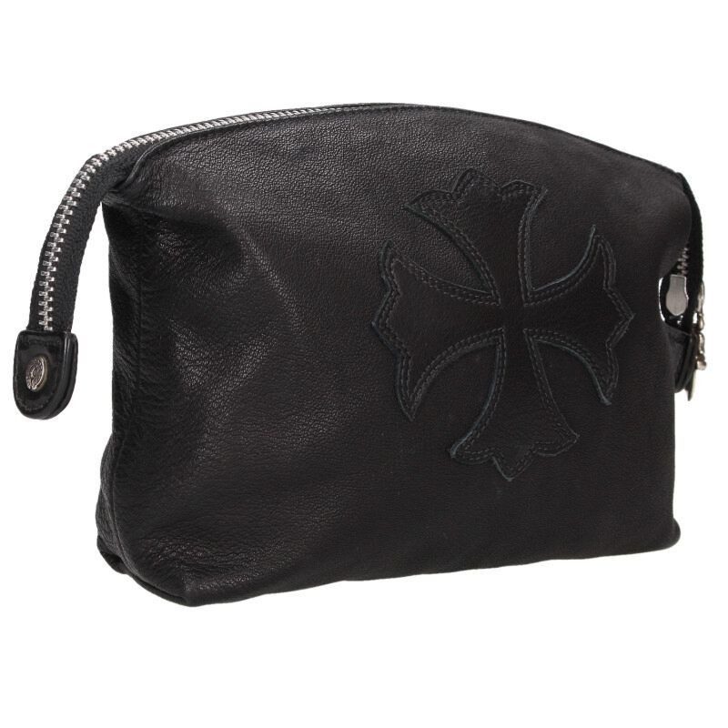 Chrome Hearts CH Plus Patch Leather Pouch