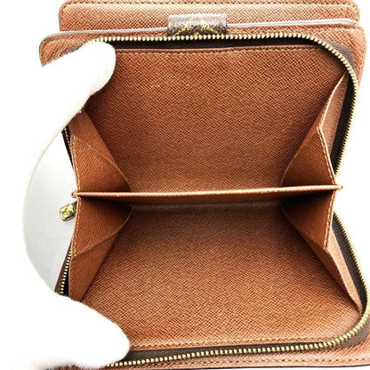 Louis Vuitton M61207 Monogram Porte Papier Zip Wallet Brown PVC Ladies Men