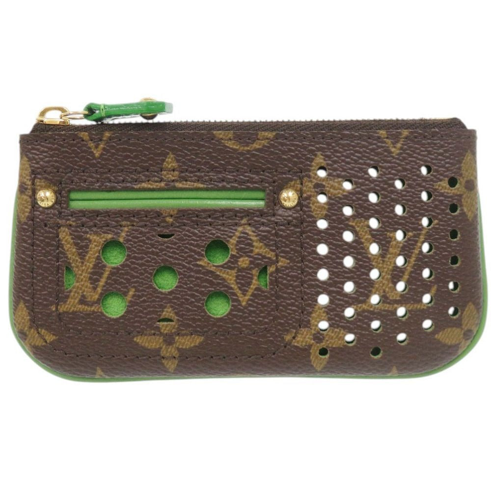 Louis Vuitton Pochette Cles Monogram Perfaux Green Coin Case Wallet