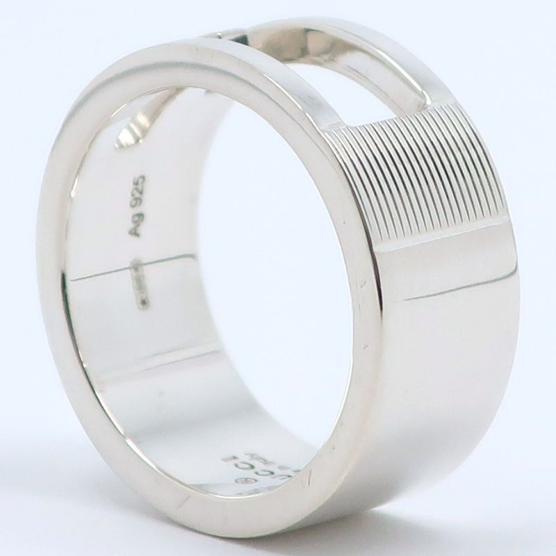 Gucci Branded G Silver 925 Size 10 Ladies 7.1g Ring