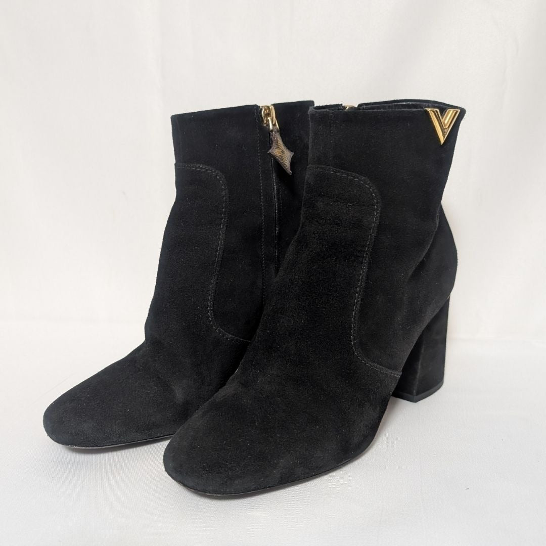 Louis Vuitton Skyline Ankle Boots Suede Black