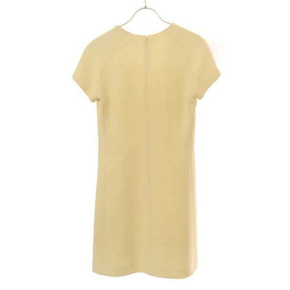 Celine V-Neck Short Sleeve Dress 2r0436102 Ivory 34