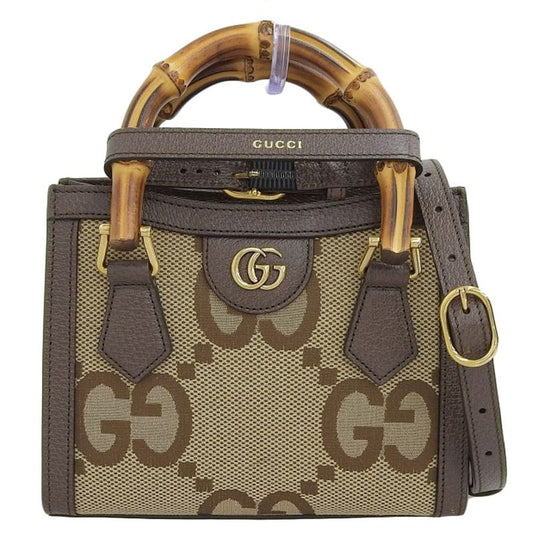 Gucci Jumbo GG Bamboo Diana Mini Tote Shoulder Bag
