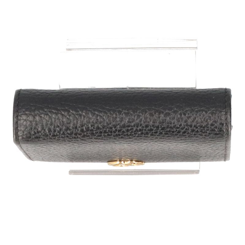 Gucci Double Authenticity Card Case Wallet 456126 Cao0g 1000 Leather Women Black