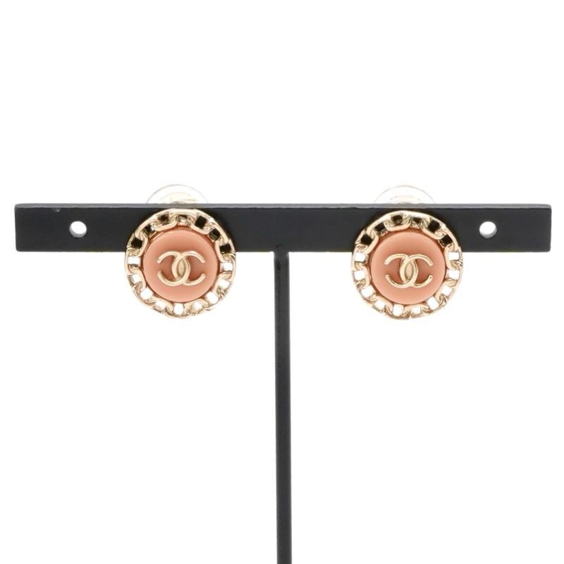 Chanel Earrings Earring Gold Here Mark